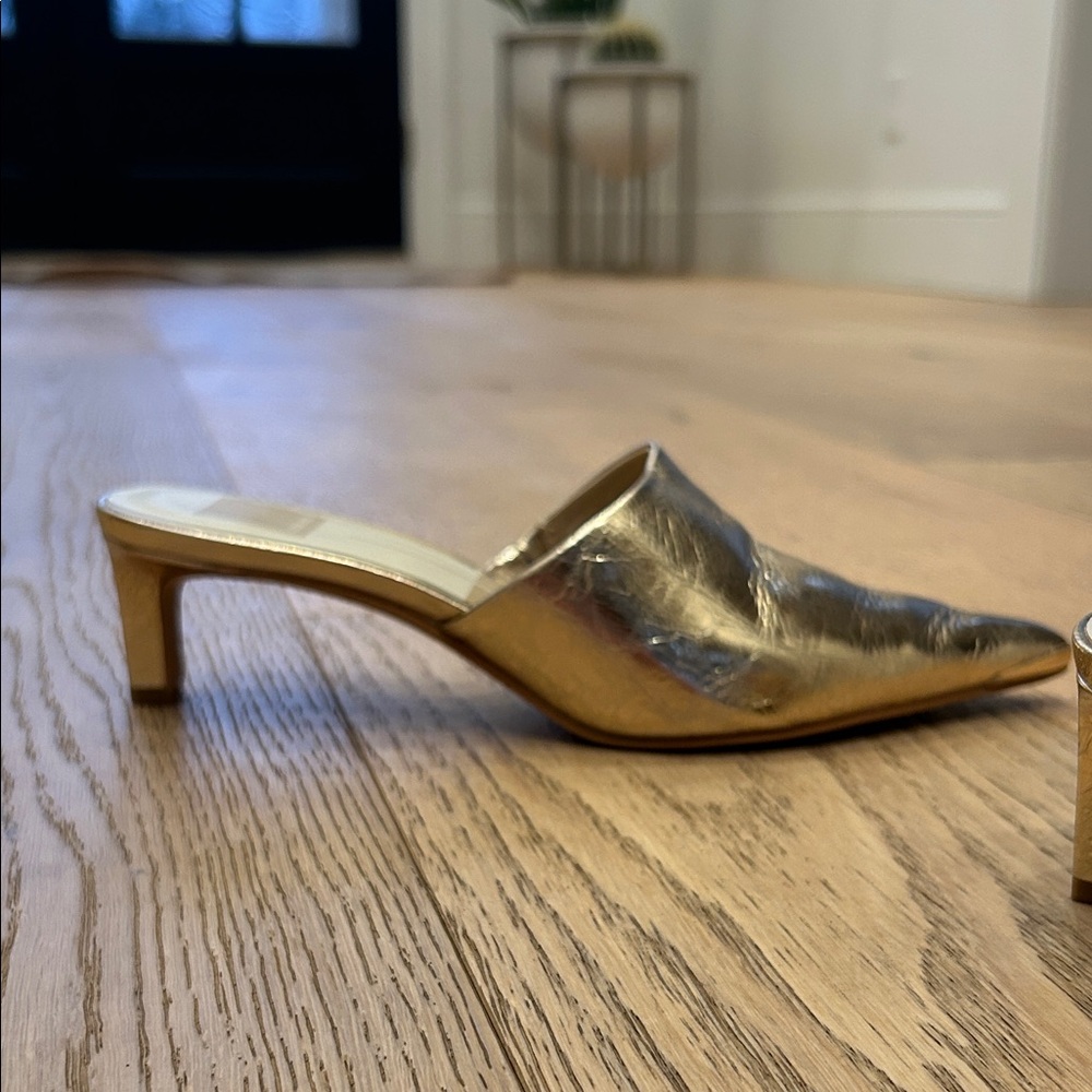 Dolce Vita Metallic Gold Mules - Picture 3 of 3